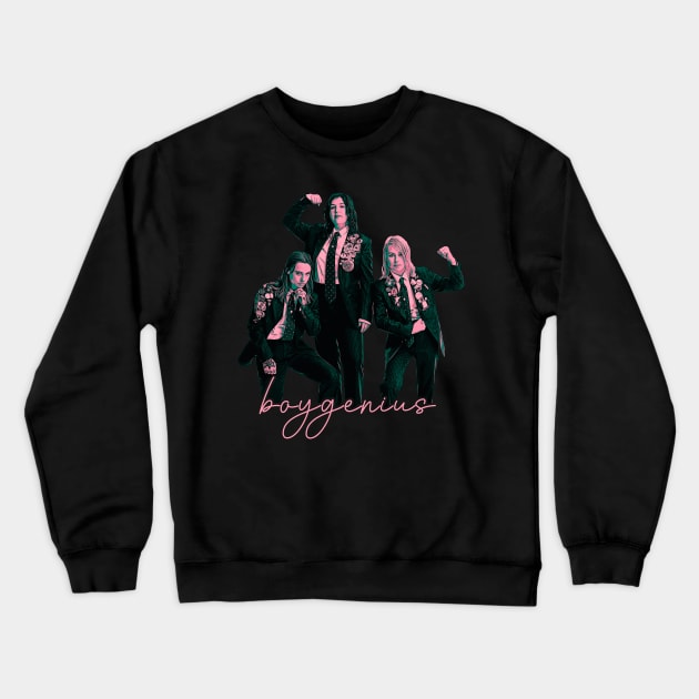 boygenius | Pink Comic Style Crewneck Sweatshirt by clownescape